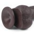Lovetoy Sliding-Skin - dvostruka struktura dildo - 23cm (smeđa)
