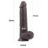 Lovetoy - dvoslojni dildo - realističan osjećaj - 23 cm - smeđa