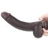 Lovetoy Sliding-Skin - dvostruka struktura dildo - 23cm (smeđa)