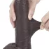 Lovetoy - dvoslojni dildo - realističan osjećaj - 23 cm - smeđa
