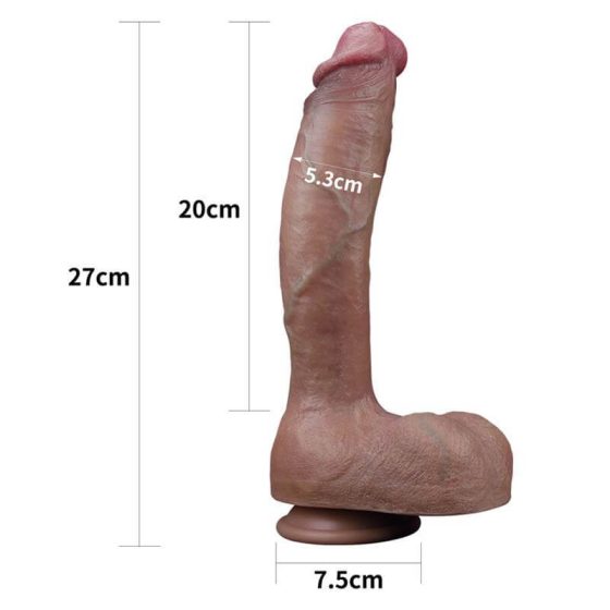 Lovetoy Nature Cock - dvoslojni realistični dildo - 26 cm (prirodni)