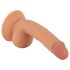 Gospodin Hrabri - realistični dildo s jajima, 18cm (prirodni)