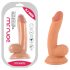 Gospodin Hrabri - realistični dildo s jajima, 18cm (prirodni)