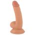 Gospodin Hrabri - realistični dildo s jajima, 18cm (prirodni)