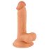 Gospodin Grubi - realistični dildo s testisima, 17cm (natur)