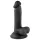 Mr. Rude - realistični dildo s testisima i vakuum postoljem - 17 cm - crni