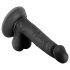G. Drski - realistični dildo s vakuumskom bazom i testisima - 17cm (crni)