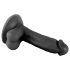 G. Drski - realistični dildo s vakuumskom bazom i testisima - 17cm (crni)