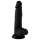 Mr. Rude - realistični dildo s testisima i vakuum bazom - 19 cm - crni