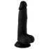 Mr. Rude - realistični dildo s testisima i vakuum bazom - 19 cm - crni