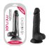 Gospodin Grubi - realist. dildo sa prisavkom i testisima - 19 cm (crni)