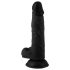 Gospodin Grubi - realist. dildo sa prisavkom i testisima - 19 cm (crni)