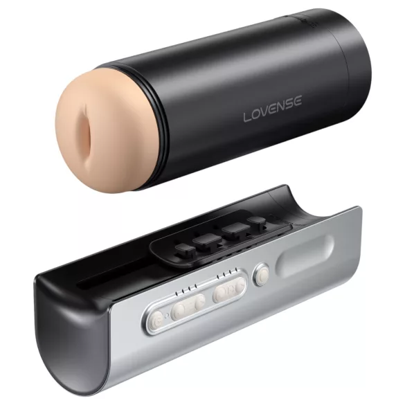 LOVENSE Solace Pro - pametni masturbator s pokretnim klipom (crni)