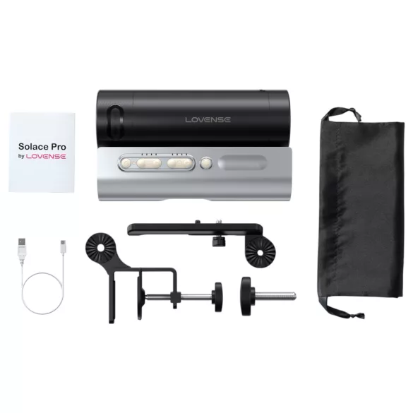 LOVENSE Solace Pro - pametni masturbator s pokretnim klipom (crni)