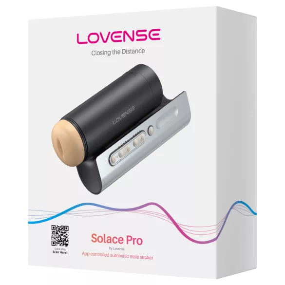 LOVENSE Solace Pro - pametni masturbator s pokretnim klipom (crni)