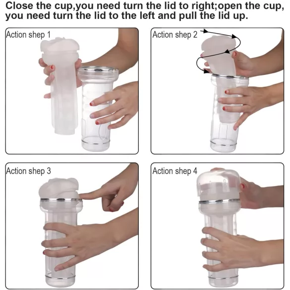 Tracy's Dog Crystal - realistična umjetna vagina masturbator - prozirno