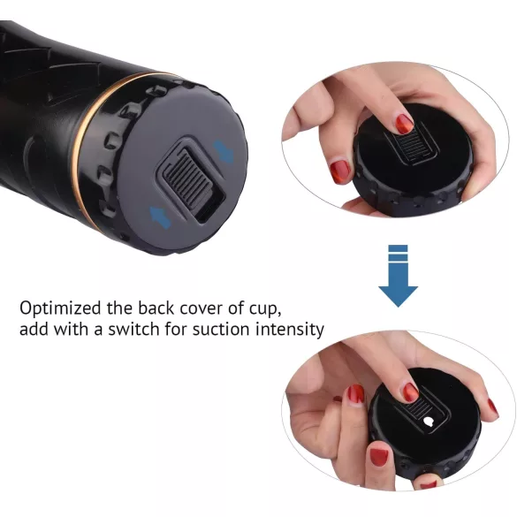 Tracy's Dog - realistični masturbator u obliku stražnjice - crna/naturalna boja