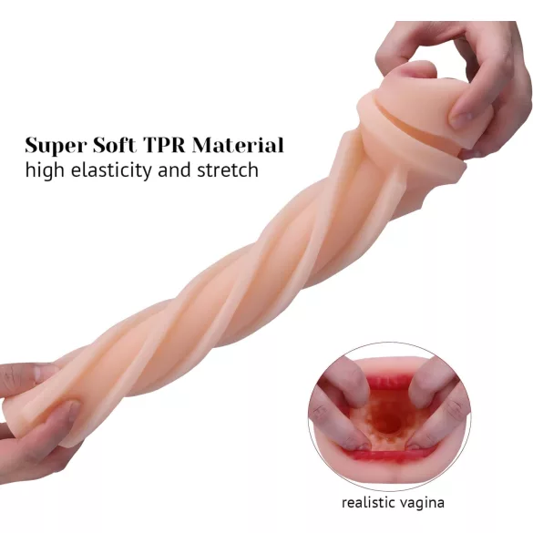 Tracy's Dog - realistični masturbator u obliku stražnjice - crna/naturalna boja