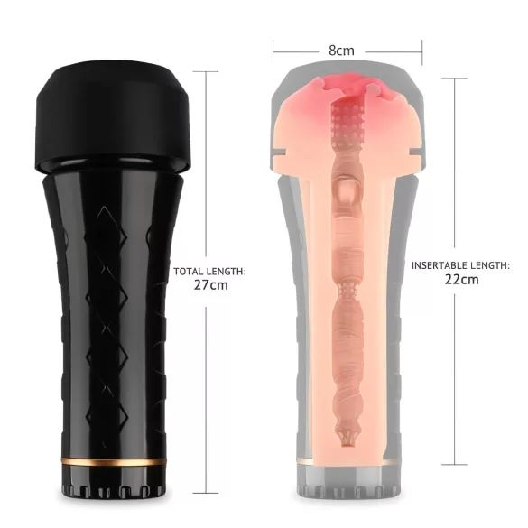 Tracy's Dog - masturbator s realističnom vaginom - crna/prirodna