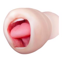   Tracy's Dog Cup - realistična umjetna usta s masturbatorskim zubima (prirodnim)
