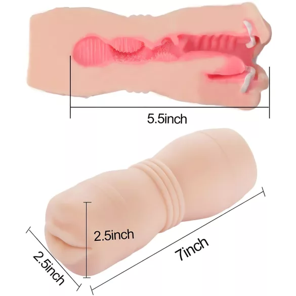 Tracy's Dog Cup - realistični masturbator usta s zubima - natur