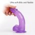 Tracy's Dog Jelly 8 - ljubičasti dildo s vakuumskom podlogom i testisima