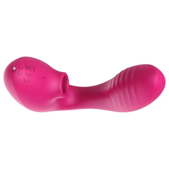 Tracy's Dog 2 - vibrator s pulsirajućim zrakom 2u1 - silikon - rozi