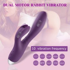   Tracy's Dog Rabbit - vodootporni vibrator za klitoris na baterije (ljubičasti)