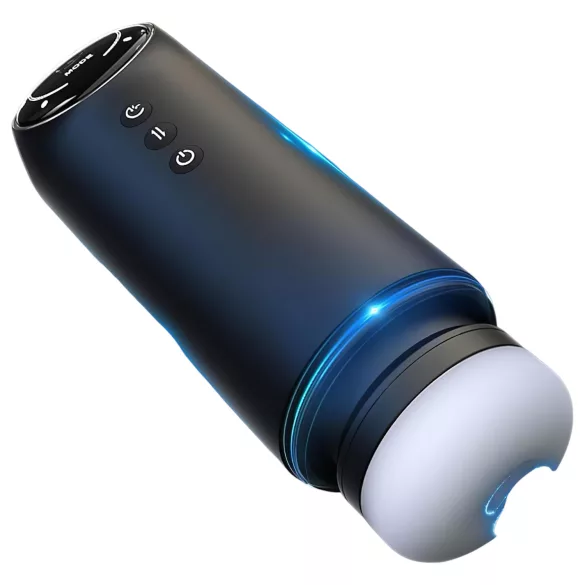 Leopard - muški masturbator s pokretom gore-dolje i vakuum vibracijom - crni