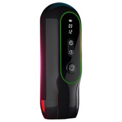   Leopard - crni vibrirajući masturbator s pokretima gore-dolje