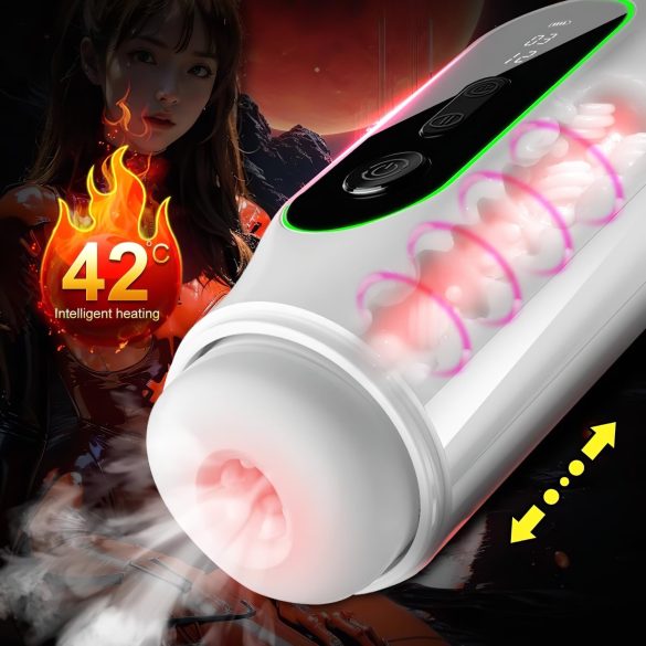 Leopard - crni vibrirajući masturbator s pokretima gore-dolje