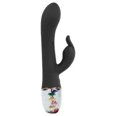   LOVISS Flower - G-točka vibrator s ručkom za klitoris (crni)