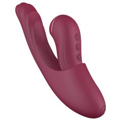   Vibeconnect - vibrator za G-točku i klitoris - 2u1 - silikon - crveni