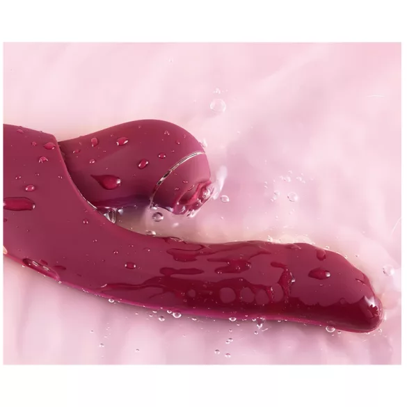 Vibeconnect - vibrator za G-točku i klitoris - 2u1 - silikon - crveni