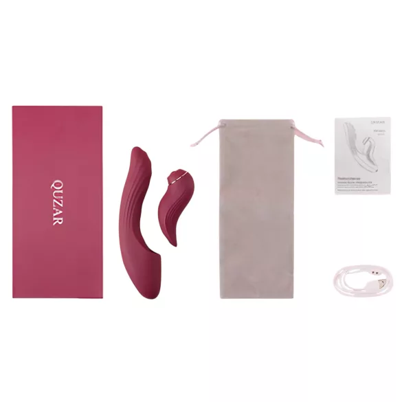 Vibeconnect - vibrator za G-točku i klitoris - 2u1 - silikon - crveni