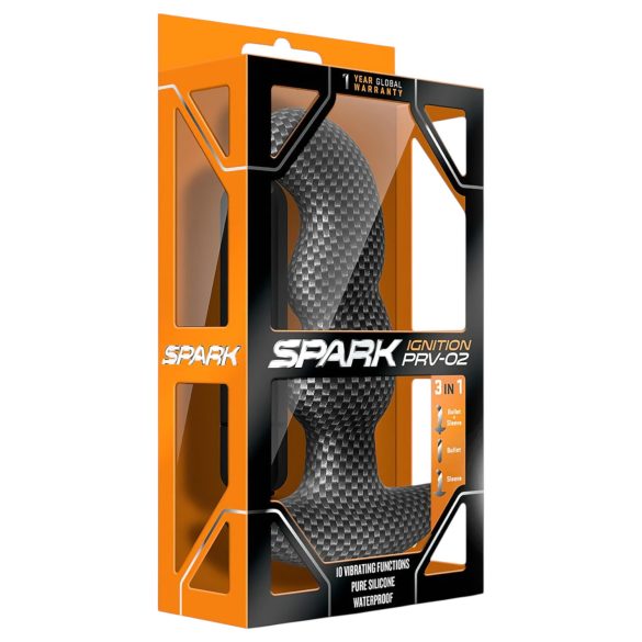 Blush Spark - vodootporni analni vibrator (crni)