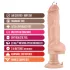 Blush Bad Boy - vibrirajući dildo s piercingom - 33cm - natur