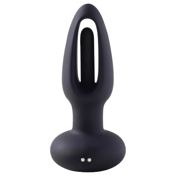Honey Play Box Snuggy - analni vibrator s jezikom - crni