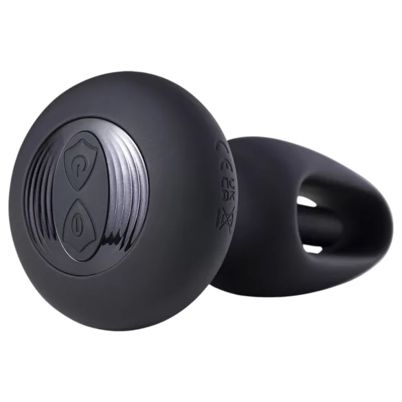 Honey Play Box Snuggy - analni vibrator s jezikom - crni