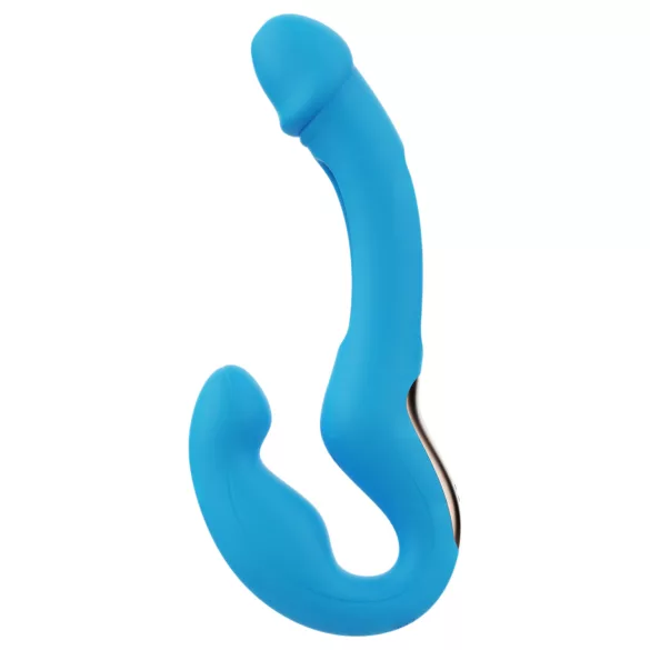 Honey Play Box Harmony Duo - strap-on vibrator s jezikom - plava