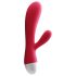 Cotoxo Dolphin & baby - punjivi vibrator s klitoralnim prstenom (crveni)