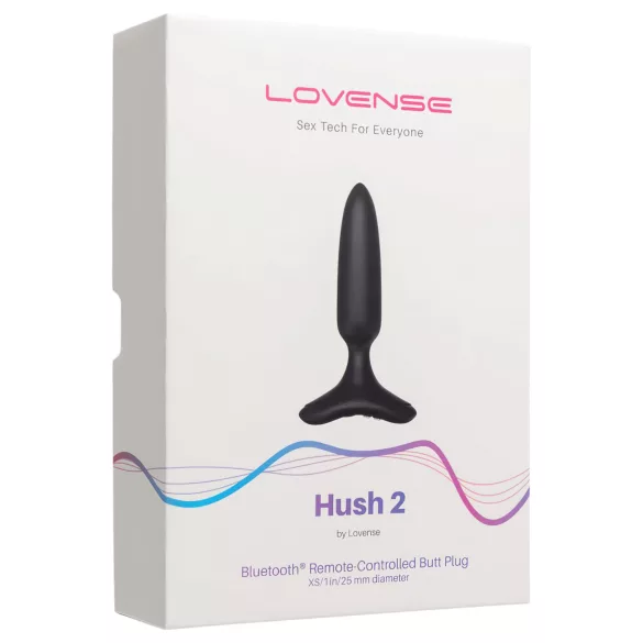 LOVENSE Hush 2 XS - mali analni vibrator na baterijsko punjenje (25 mm) - crni