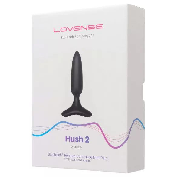 LOVENSE Hush 2 XS - mali analni vibrator na baterijsko punjenje (25 mm) - crni