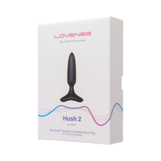LOVENSE Hush 2 XS - punjivi mali analni vibrator (25 mm) - crni