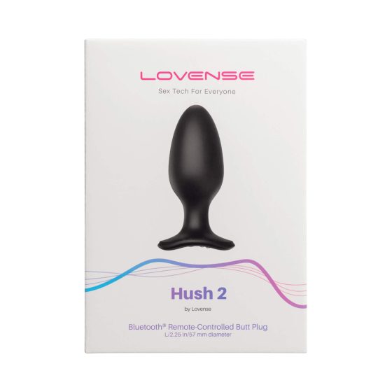 LOVENSE Hush 2 L - punjivi mali analni vibrator (57 mm) - crni