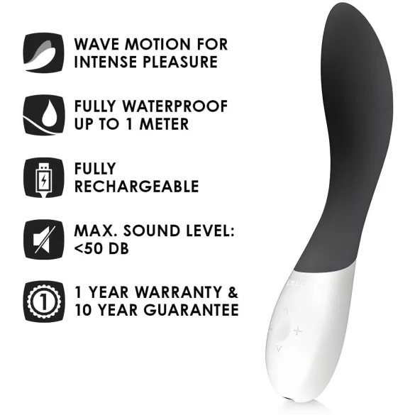 LELO Mona Wave - G-točka vibrator - vodootporan - crni