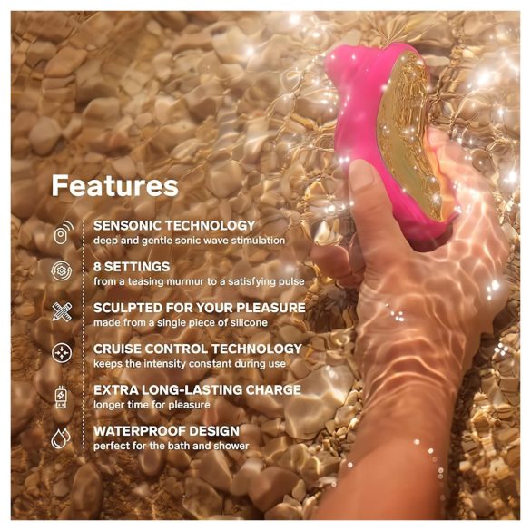 LELO Sona Cruise - stimulator klitorisa valovima - crvena cseresznye