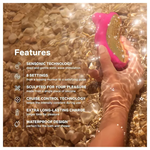 LELO Sona Cruise - vibrator za klitoris s valovima zraka - crni