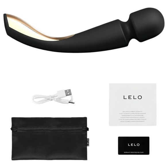 LELO Smart Wand 2 - masažer vibrator s baterijom - veliki - crni