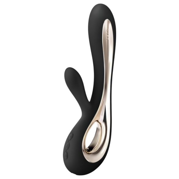 LELO Soraya 2 - punjivi, vodootporni vibrator s klitoralnim nastavkom (crni)